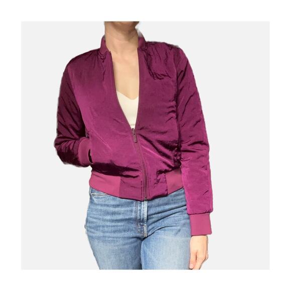 Lululemon Reversible Quilted Non Stop Bomber Jacket Purple 4 - Picture 1 of 11